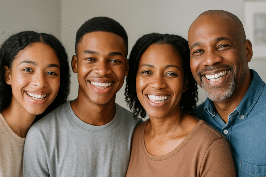 family with aligners